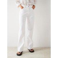 Mango White Wide Leg Jeans