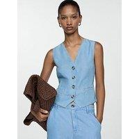 Mango Coord Vest - Blue