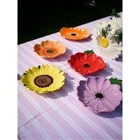 Hestia Set Of 4 Bright Flower Plates