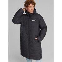 Puma Men'S Essentials+ Hooded Padded Coat - Black
