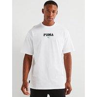 Puma Mens Logo Graphic T-Shirt Vi - White