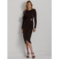Lauren By Ralph Lauren Sablise Long Sleeve Dress - Brown