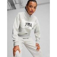 Puma Women'S Sqd Half-Zip Top - Grey