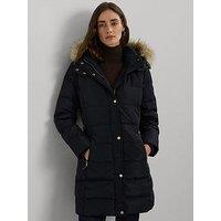 Lauren By Ralph Lauren Hooded Puffer Jacket - Navy