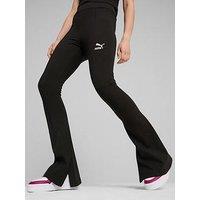 Puma Women'S Classics Pintuck Flared Leggings - Black