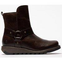 Fly London Soch136Fly Biker Boot - Dark Brown