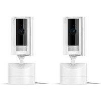 Ring Pan-Tilt Indoor Smart Camera (Uk) - 2 Pack, White