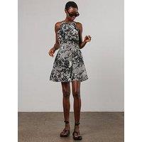 Religion Halterneck Noir Empire Line Mini Dress - White