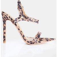 Public Desire Volta Pointed Toe Heeled Sandal - Print