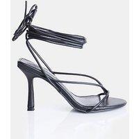 Public Desire Cameron Strappy Heeled Sandal - Black