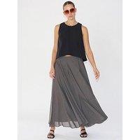 Religion Floaty Sheer Multi Layered Olsen Maxi Skirt - Grey