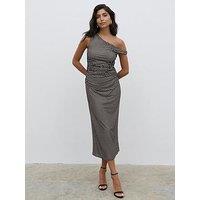 Pretty Lavish Carrie Asymmetric Knot Midaxi Dress - Black