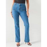 V By Very Curve Stretch Kickflare Jean - Dark Wash