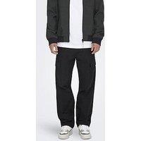 Only & Sons Ray Loose Fit Cargo Trousers - Black