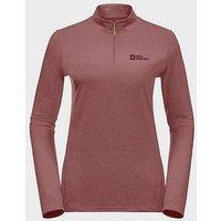 Jack Wolfskin Womens Sky Thermal Half Zip - Burgandy
