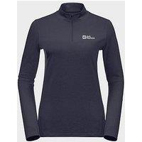 Jack Wolfskin Womens Sky Thermal Half Zip - Grey