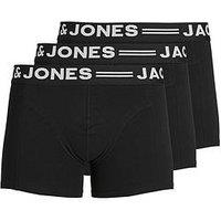 Jack & Jones Jack & Jones 3-Pack Logo Waistband Trunks - Black