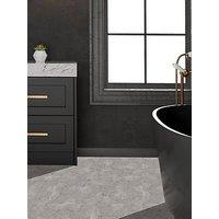 Arthouse Pack Of 10 Textured Plain Grey Peel & Stick Floor Tiles
