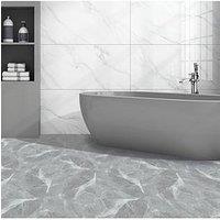 Arthouse Pack Of 10 Grey Marble Peel & Stick Floor Tiles