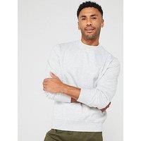 Jack & Jones Oversized Crew Sweat Top - White Melange