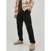 Jack & Jones Ace Tapered Fit Cargo Trousers - Black