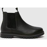 Schuh Wide Fit Dawson Leather Chelsea Boot - Black