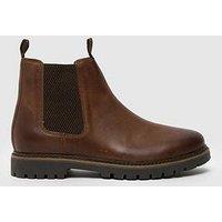 Schuh Wide Fit Dawson Leather Chelsea Boot - Brown