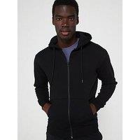 Jack & Jones Relaxed Fit Zip Hoodie - Black