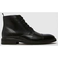 Schuh Darwin Smart Toe Cap Leather Lace Up Boot - Black