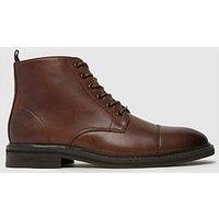 Schuh Darwin Smart Toe Cap Leather Lace Up - Brown