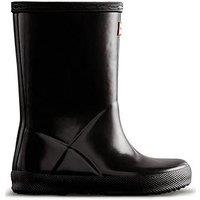 Hunter Little Kids Original First Classic Wellington Boot Gloss - Black
