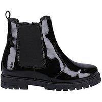 Hush Puppies Laura Patent Snr Boot - Black