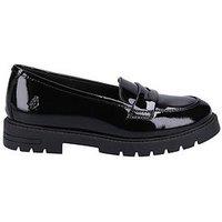 Hush Puppies Hazel Patent Senior School Shoe - Black