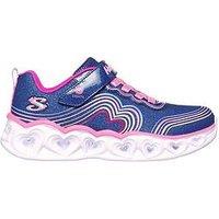 Skechers Girls Retro Hearts Lighted Trainer