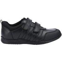 Hush Puppies Josh Velcro Snr School Shoe - Black