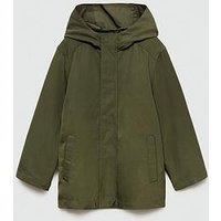 Mango Boys Hooded Coat - Khaki