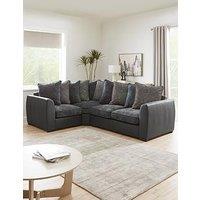 Very Home Cabo Fabric And Faux Leather Left Hand Double Arm Corner Group Sofa - Fsc Certified