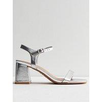 New Look Block Heel Sandals - Silver