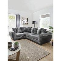 Very Home Lana Fabric And Faux Leather Left Hand Corner Group Sofa - Fsc Certified