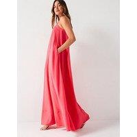 V By Very Sleeveless Volume Maxi Dress - Red