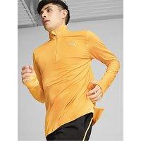 Puma Mens Running Favorite 1/4 Zip - Orange