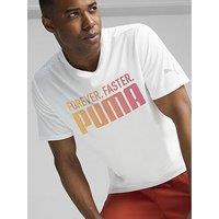 Puma Mens Running Favorties Forever Faster Tee - White