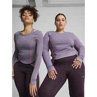 Puma Womens Training Cloudspun Long Sleeve Top - Purple