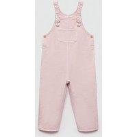 Mango Younger Girls Dungarees - Light Pink