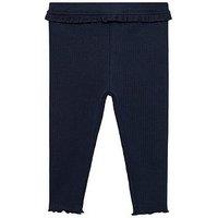 Mango Younger Girls Knitted Leggings - Navy