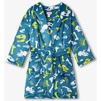 Hatley Boys Fuzzy Fleece Dino Fossils Robe - Green