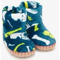 Hatley Girls Fuzzy Fleece Dino Fossils Slipper Boots