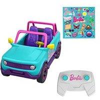 Barbie Remote Control Suv & Stickers, Battery-Powered Toy Truck