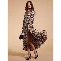 Dancing Leopard Leopard Print Wrap Maxi Dress - Leopard Print