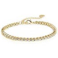 Say It With Tennis Chain Bracelet - Yellow Gold